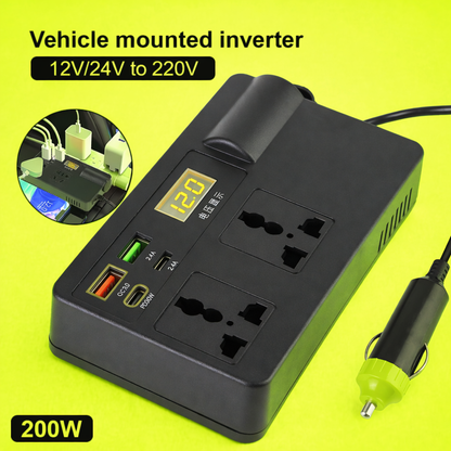 200W Car Inverter Car Power Adapter